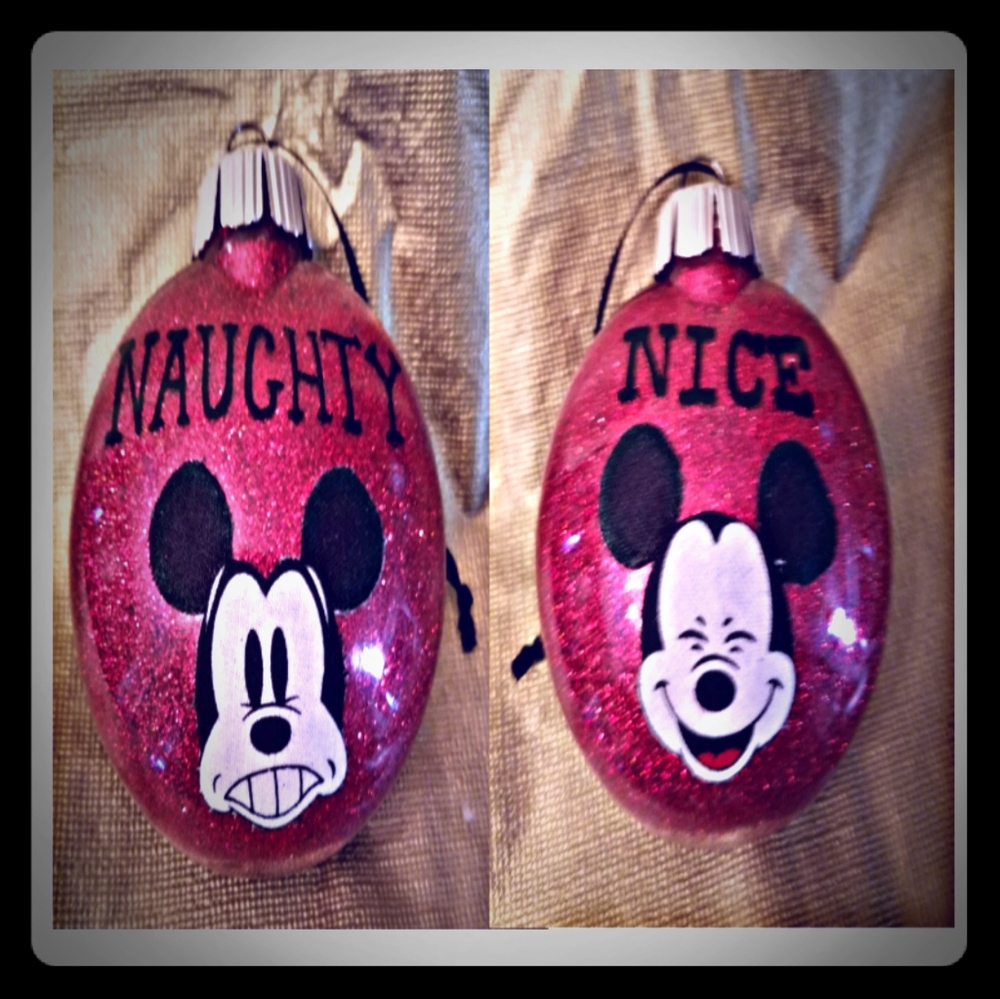 Naughty or Nice ornaments